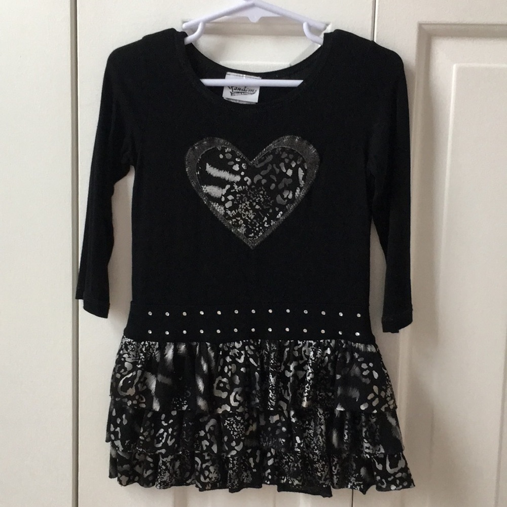 Random Hearts Ruffled bottom heart dress